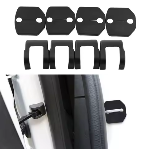 8Pcs Car Door Lock Decoration Cover Door Stopper Covers Protection Cover for Ford Focus 3 MK3 2012-2