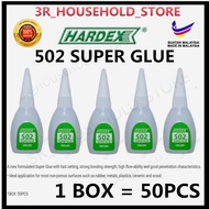 HARDEX 502 SUPER GLUE ~50PCS/BOX Super Glue 快干胶 Gam 502 HARDEX Industry Grade 20G