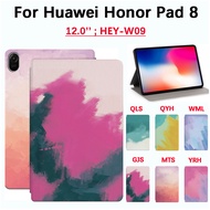 For Huawei Honor Pad 8 12.0 inch HEY-W09 Fashion tablet protective case high quality art painting color watercolor sweatproof anti flip leather stand cover