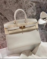 Hermes Birkin 25 8L冰川白