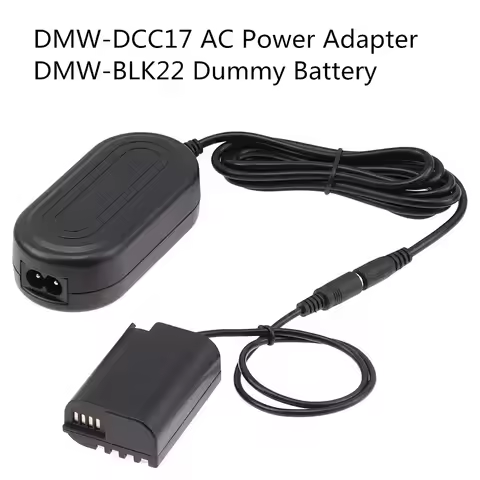 DMW-AC8 AC Power Adapter+ DCC17 DC Coupler DMW-BLK22 Dummy Battery for Panasonic Lumix S5 S5K S5GK G