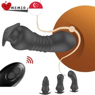 (SG Seller) Silicone Anal Plug Vibrator Butt Plug Dildo Vibrator Wireless Remote Control Prostate Massager Anal Vibrator Sex Toys for Women Men