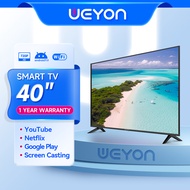 (ใหม่) Ready YouTube/WIFI WEYON สมาร์ททีวีหน้าจอ 40 นิ้วหน้าจอ SMART TV LED รองรับความละเอียด HD สามารถเชื่อมต่อกับอินเทอร์เน็ต