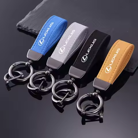 Car Leather Key Ring Keychain Pendant For Lexus LS LC RZ IS350 ES300 GS350 CT200h GX460 LX570 RX500h