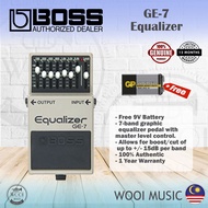 Boss GE-7 7-Band EQ Guitar Effect Pedal GE7 - FREE 9V Battery
