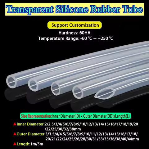 Transparent Silicone Rubber Tube/Silicone Tube/Odorless Food Grade High Temperature Resistant Hose L