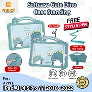 IPad Air 4 5 Pro 11 Inch Softcase Kartun Dino Cute Case Standing Cover
