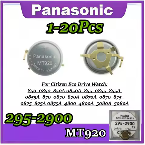Original Panasonic 295-2900 MT920 with Feet 295 2900 Kinetic Watch Battery For Citizen BL5374-51A Mi