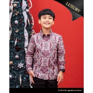 KEMEJA Laskala x FinoFoni Dhwani Salem Long Sleeve Batik Shirt for Boys