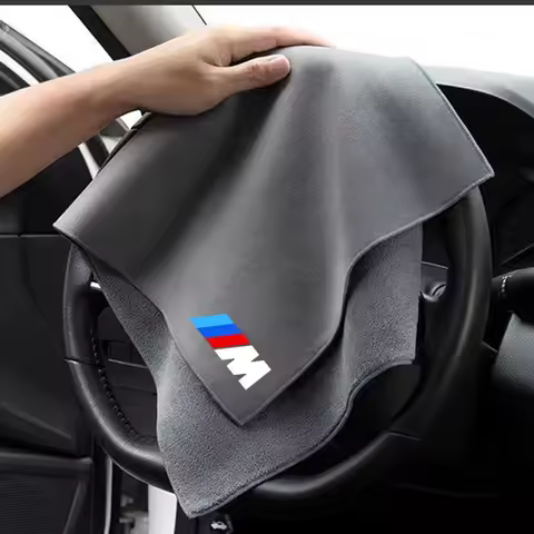 Car Washing Household Cleaning Cloth Towel Sticker For BMW M Power X1 e84 X3 f25 X5 e53 x6 e71 ix3 i