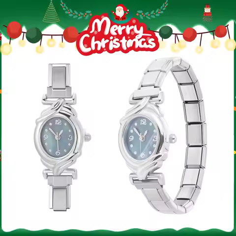 Wholesale Women Men's High Quality Stainless Steel Watch Head Bracelet 9mm DIY Italian Charm Fashion