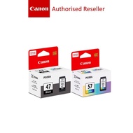 CANON ORIGINAL INK PG-47 BLACK & CL-57 COLOR & CL-57S COLOR FOR PRINTER E410 E470 E3170 E480 E3370 E