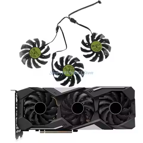 R6FF 3PCS Graphics Card Cooling VGA Fan 4Pin 12V 0.35A for GTX 1660 SUPER AORUS 6G