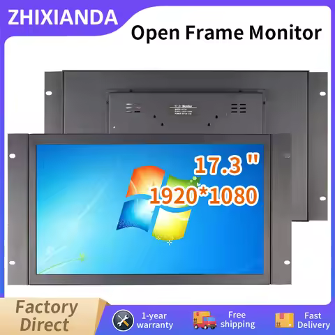 Zhixianda 17 Inch Widescreen 1920x1080 Touchscreen Embedded Industrial Resistive/Capacitive Touch Op