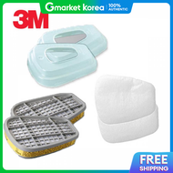 3m 6200 7502 Facepiece Respirator 3-Filter Set for Workplace Odor Blocking