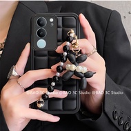 ใหม่ เคส Phone Case VIVO Y17s V29 V29e VIVOV29 Pro 5G 4G เคสโทรศัพท์ Ins น่ารักเคสการ์ตูนที่สร้างสรรค์รวมนิ่มกันกระแทกแฟชั่น3D ลูกสุนัขสายรัดข้อมือมุก Cover 2023