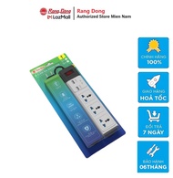 Ổ cắm đa năng USB CHỐNG GIẬT dây 3M/5M Sạc nhanh 5V-2a tích hợp RƠ-LE tự ngắt Rạng Đông - Model: OC0