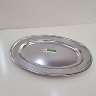 Oval Plate Stainless Steel Plate  41cm (  29cm*41cm ) Made In Malaysia