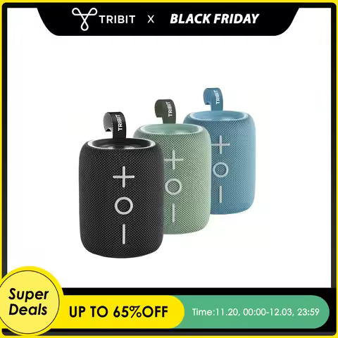 TRIBIT New StormBox Mini+ Portable Bluetooth Speaker,12W Power 360° Sound With XBass, LEDs, APP Cont