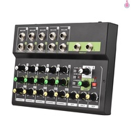 10-Channel Mixing Console Digital Audio Mixer Stereo Mic/Line Mixer with Reverb &amp; 48V Phantom Power for Recording DJ Network Live Broadcast Karaoke [Tpe1]