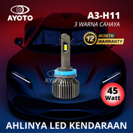 Lampu Mobil LED AYOTO A1-H11 35WATT DAN A3-H11 45 WATT, PNP