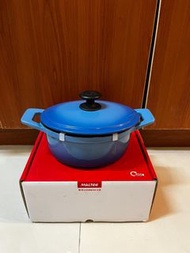 摩堤 Multee 22cm鑄鐵橢圓鍋(全新未使用，藍)