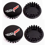 68mm Corvette Hub Cap Rims Cover 4pcs Wheel Center Cap For Chevrolet Corvette Chevrolet Sticker Silv