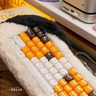 【Cat Head Shape】Three Felinae Keycaps 140 Keys MAO Profile PC UV Process Cartoon Keycaps Creative Cu