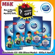 Dutch Lady 456 Asli/ Madu/ Coklat 850g x 4pkt