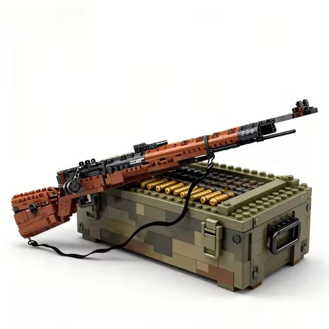 1206PCS Historical Rifle Model Kit Classic Bolt Action Sniper Building Set for Adult Collector Mecha