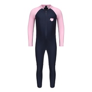 NABAIJI 女孩款長袖泳衣 UV Combiswim 100 - 粉紅心