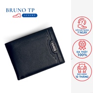 Men's Horizontal Wallet - Premium Cowhide - Many Compartments - Bruno Luxury City -