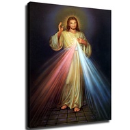 Divine Mercy Jesus Christ Poster Canvas Painting Print Wall Art Modern Classroom Kitchen (08x12inch-