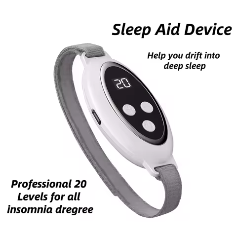 Microcurrent Sleep Instrument EMS Pulse Massager Sleep Aid Device for Improve Sleep Anxiety and Inso