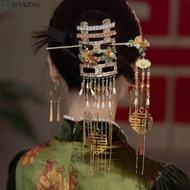 JINKING Hair Accessories, Tassel Chinese Style Bridal Headwear, Pearl Wedding Accessories Alloy Plastic Hair Jewelry Hanfu