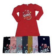 Size 6-13 years Baju T-shirt Labuh Lengan Panjang Kanak-Kanak Perempuan Glitter Print Barbie Big