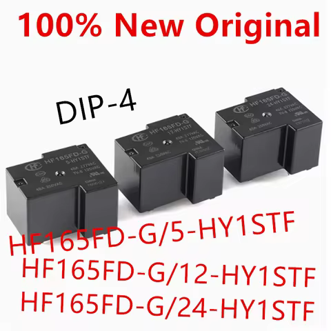 10piece HF165FD-G/5-HY1STF 、HF165FD-G/12-HY1STF 、HF165FD-G/24-HY1STF New high-power relay HF165FD-G-