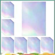 60 Sheets Holographic Laminate Sheets Clear Gitter Holographic Sticker Paper Vinyl Laminate Film 11.