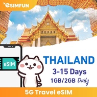 eSIM (แผนรายวัน) - ประเทศไทย eSIM สำหรับการเดินทาง - 3-15 วัน - 5G/4G ข้อมูลไม่จำกัด
