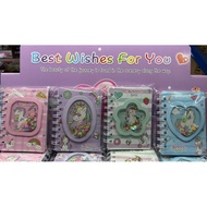 Ready Stock Unicorn Buku nota Handbook Diary Student Cute Girl murah comel stiker 筆記本日記本 可愛 记事本 Plan