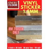 1.5 mm Vinyl Sticker Flooring per carton