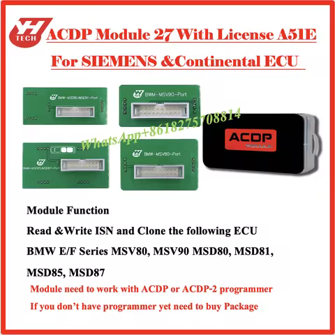 Yanhua Mini ACDP Module 27 with A51E authority for Read/Write ECU MSV80 MSD8X MSV90 DME full data or
