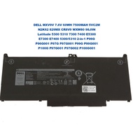DELL MXV9V 7.6V 60WH 7500MAH LATITUDE 5300 5310 7300 7400 E5300 E7300 E7400 5300/5310 2-in-1 P96G P9