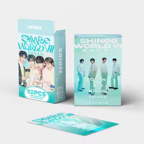 92Pcs/Set Kpop SHINee Poet L Artist Album LOMO Cards Stickers Taemin Minho Onew Key World Tour VII F