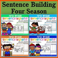 First Grade Sentence Building Four Season Worksheets Children English Educational Learning Sentence 