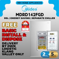 [Delivery Within 5 Days] Midea MDRD142FGD 95L Single Door Refrigerator Controlled Cooling Separate c