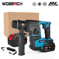 WOBERICH Brushless Electric Hammer Drill Multifunctional Rotary Cordless Rechargeable Power Tools For Makita 18V Battery