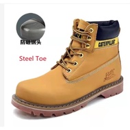 ♕✌☞ shoes boots Caterpillar Safety Shoes For Men Caterpillar Steel-Toe Men's Plain Work Boots Caterpillar men shoes