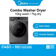 Midea MF200D100WB Combo Washer Dryer (10Kg Wash / 7Kg Dry), Water Efficiency 4 Ticks