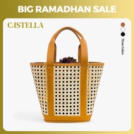 CISTELLA - Women's Bag Amara Rattan Bag Leather Rattan Bag Aesthetic Tote Bag Women's Handbag Women'